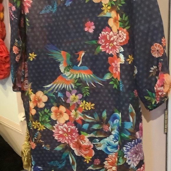 Johnny Was Ocean Dreamer Midi Dress/Cover Up Like New - Picture 8 of 13
